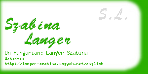 szabina langer business card